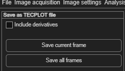 PIVlab Save as TECPLOT file export panel